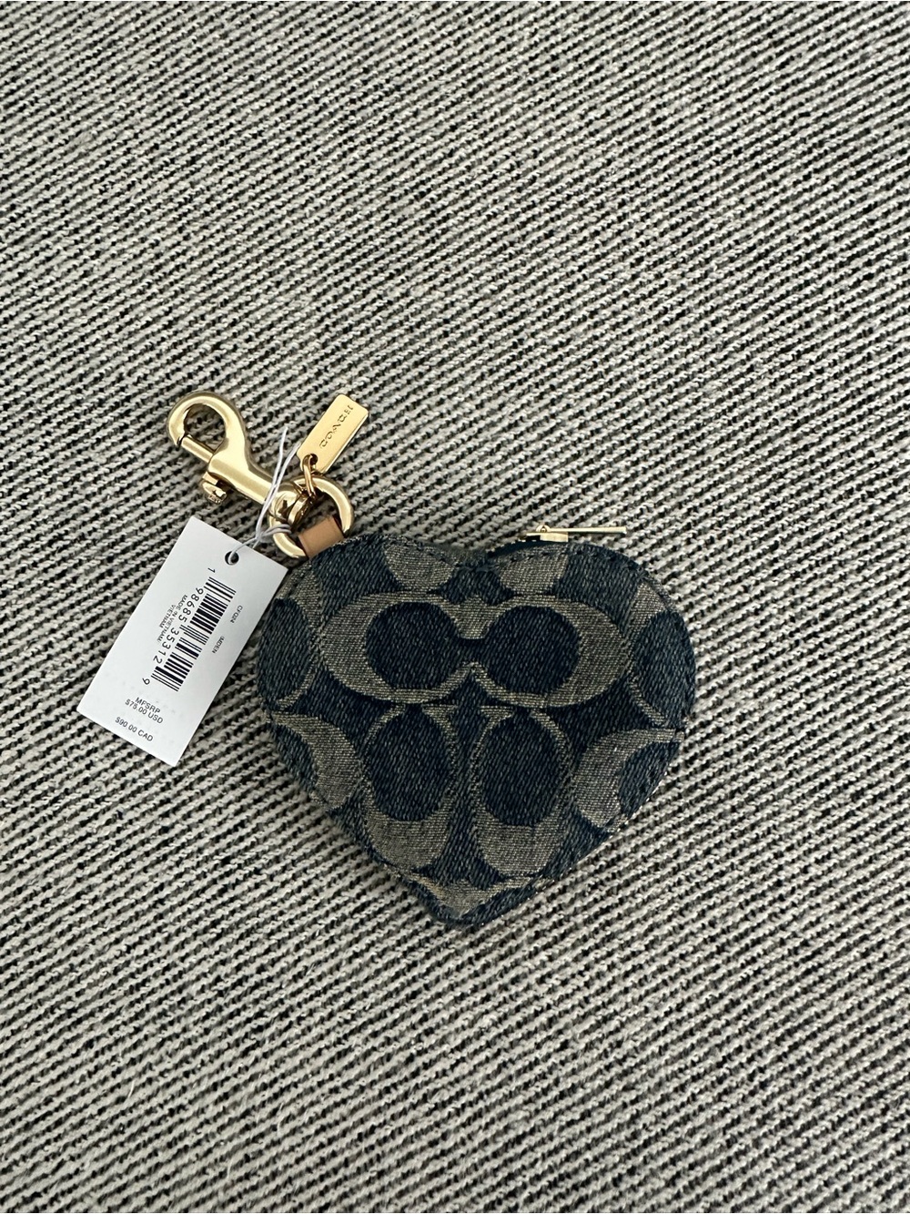 NWT Coach Heart Bag Charm CFQ24